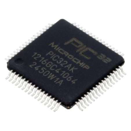 IC: microcontroler PIC; 128kB; 200MHz; 3÷3,6VDC; SMD; TQFP64; tavă