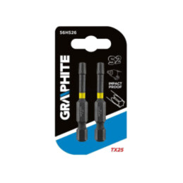 Capăt de şurubelniţă; Torx®; TX25; Lung.tot: 50mm; 2buc; cu impact