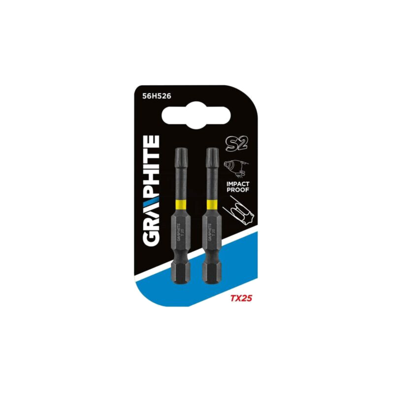 Capăt de şurubelniţă; Torx®; TX25; Lung.tot: 50mm; 2buc; cu impact