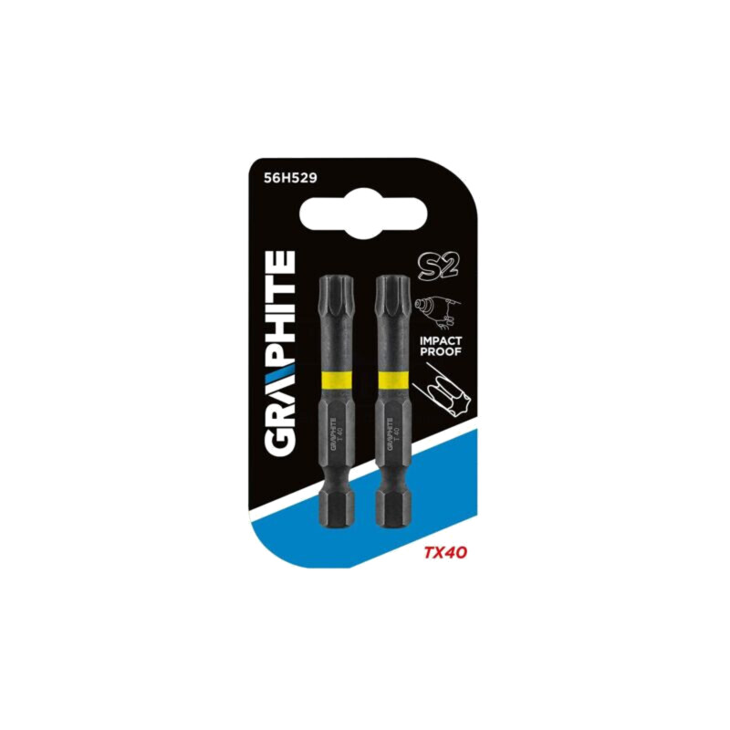 Capăt de şurubelniţă; Torx®; TX40; Lung.tot: 50mm; 2buc; cu impact