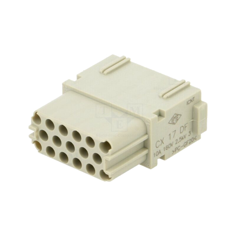 Conector: HDC; inserturi de contact; mamă; MIXO; PIN: 17; 10A; 250V