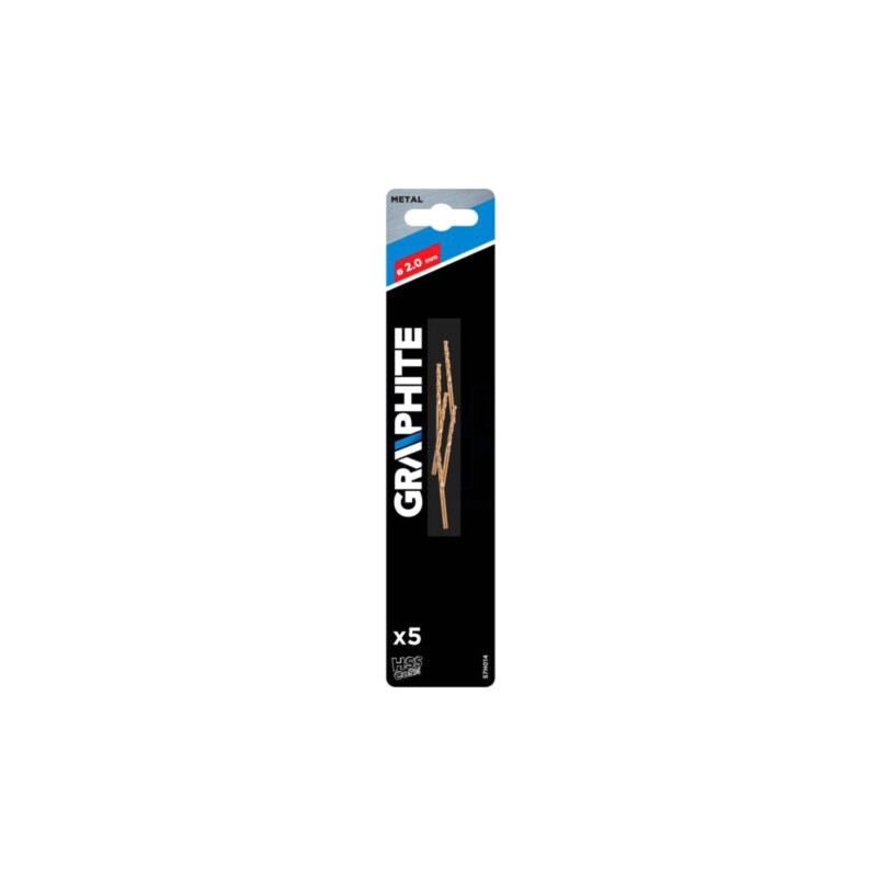 Burghiu; pt.metal; Ø: 2mm; oţel rapid cu cobalt HSS-Co; 5buc.