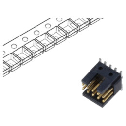 Conector: şiruri pini; soclu; tată; PIN: 10; verticală; SMT; 1,27mm