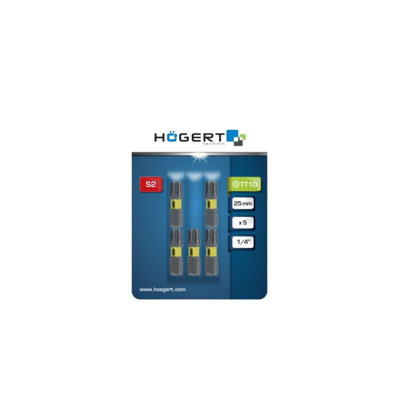Capăt de şurubelniţă; Torx®; TX10; Subtip: cu impact; 5buc.