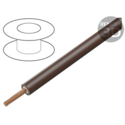 Cablu; litat; Cu; 1mm2; PVC; maro; 1000V; 100m; Clasa: 6; 1x1mm2