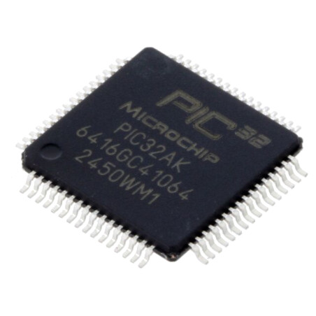 IC: microcontroler PIC; 64kB; 200MHz; 3÷3,6VDC; SMD; TQFP64; tavă