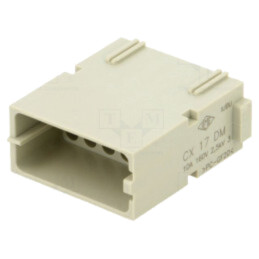 Conector: HDC; inserturi de contact; tată; MIXO; PIN: 17; 10A; 250V