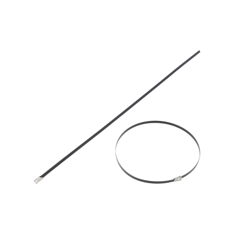 Colier de strângere; L: 362mm; W: 4,6mm; 445N; neagră; -40÷150°C