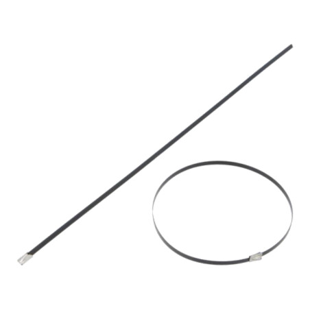 Colier de strângere; L: 362mm; W: 4,6mm; 445N; neagră; -40÷150°C