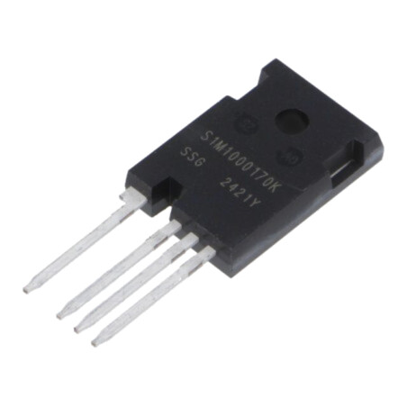 Tranzistor: N-MOSFET; SiC; unipolar; 1,7kV; 3,7A; Idm: 15A; 81W