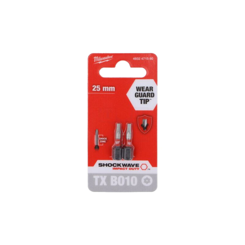 Capăt de şurubelniţă; Torx® cu protecţie; T10H; Lung.tot: 25mm