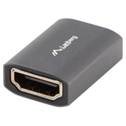 Adaptor; HDMI soclu,din ambele părţi; HDMI 2.1; argintie