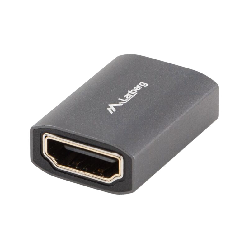 Adaptor; HDMI soclu,din ambele părţi; HDMI 2.1; argintie