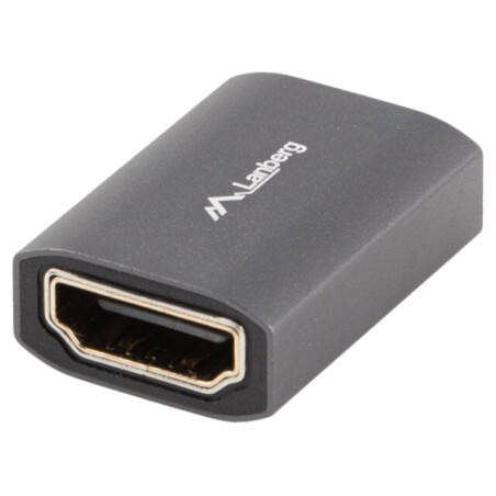 Adaptor; HDMI soclu,din ambele părţi; HDMI 2.1; argintie