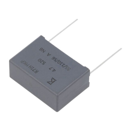 Condensator: cu polipropilenă; R71; 4,7uF; 520VDC; 200VAC; THT