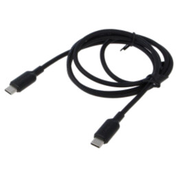 Cablu; USB 2.0; USB C mufă,din ambele părţi; nichelat; 1m; negru