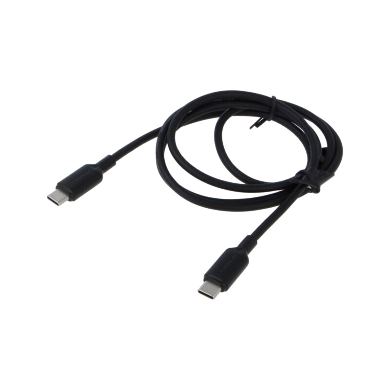 Cablu; USB 2.0; USB C mufă,din ambele părţi; nichelat; 1m; negru