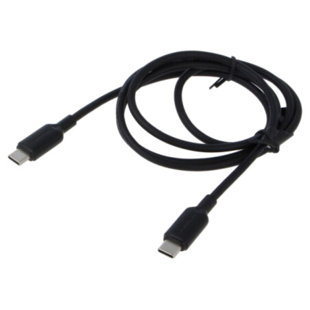 Cablu; USB 2.0; USB C mufă,din ambele părţi; nichelat; 1m; negru