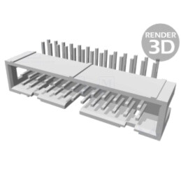 Conector: IDC; soclu; tată; PIN: 26; în unghi 90°; THT; 2,54mm; 2x13