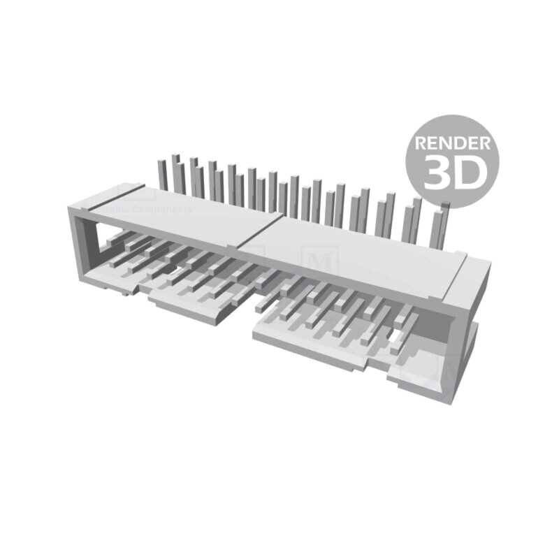 Conector: IDC; soclu; tată; PIN: 26; în unghi 90°; THT; 2,54mm; 2x13
