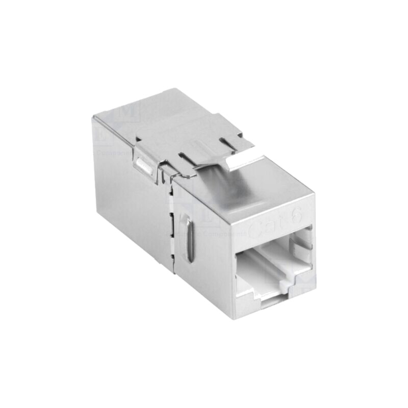 Cuplor RJ45; argintie; Cat: 6; RJ45 soclu,din ambele părţi; 8p8c