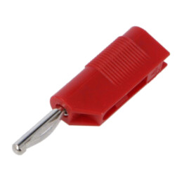 Conector: banană 4mm; mufă; 30A; 30VAC; 60VDC; roşie; 2,5mm2; VSB 20