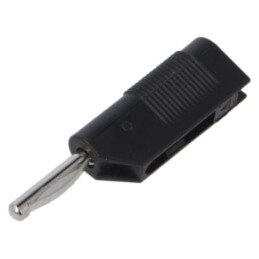 Conector: banană 4mm; mufă; 30A; 30VAC; 60VDC; neagră; 2,5mm2