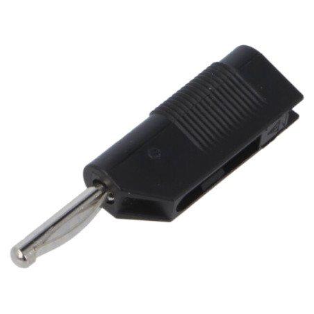 Conector: banană 4mm; mufă; 30A; 30VAC; 60VDC; neagră; 2,5mm2