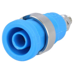 Conector: banană 4mm; soclu; 36A; 1kV; albastră; nichelat