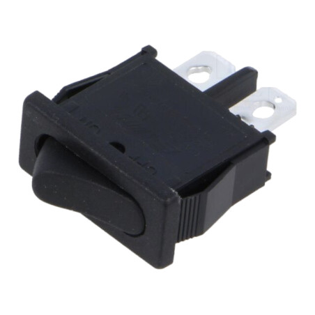ROCKER; SPST; Poz: 2; (ON)-OFF; 6A/250VAC; neagră; R6; -20÷65°C