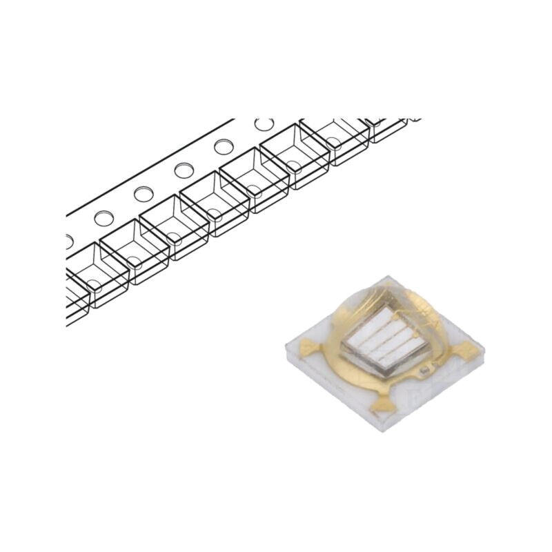 LED; UV; 3535; 130°; 500mA; λd: 400÷410nm; 2,8÷4,4VDC; SMD LED; UV; 3535; 130°; 500mA; λd: 400÷410nm; 2,8÷4,4VDC; SMD