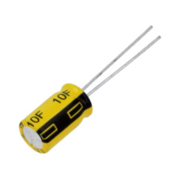 Supercondensator; THT; 10F; 2,5÷3,8VDC; ±20%; Ø8x14mm; 1,4A