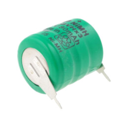 Acumul: Ni-MH; 3,6V; 80mAh; 2pin; Ø16x18mm; Temp: -20÷65°C