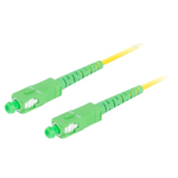 Patch cord cu fibră; SC/APC,din ambele părţi; 0,5m; LSZH; galben