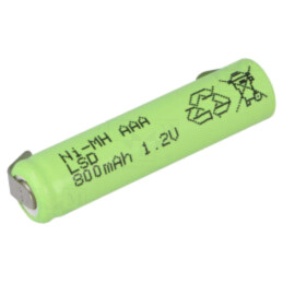 Acumul: Ni-MH; AAA,R3; 1,2V; 800mAh; urechi pentru lipire