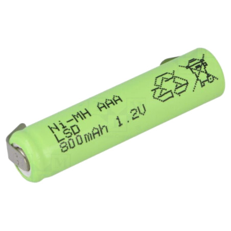 Acumul: Ni-MH; AAA,R3; 1,2V; 800mAh; urechi pentru lipire