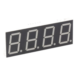 Afişaj: LED; cu 7 segmente; 20,4mm; 0,8"; Nr.car: 4; roşie; 45÷90mcd