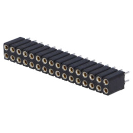 Conector: şiruri pini; soclu; mamă; PIN: 32; drept; THT; 2,54mm; 2x16