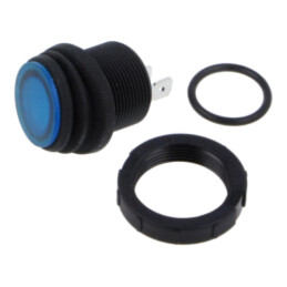 ROCKER; SPST; Poz: 2; ON-OFF; 16A/250VAC; albastră; IP68 (frontal)