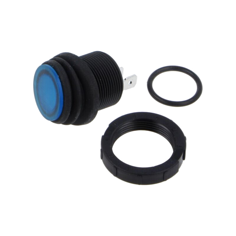 ROCKER; SPST; Poz: 2; ON-OFF; 16A/250VAC; albastră; IP68 (frontal) ROCKER; SPST; Poz: 2; ON-OFF; 16A/250VAC; albastră; IP68 (frontal)