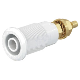 Conector: banană 4mm; soclu; 32A; gri; aurit; lipite,M4,înşurubare