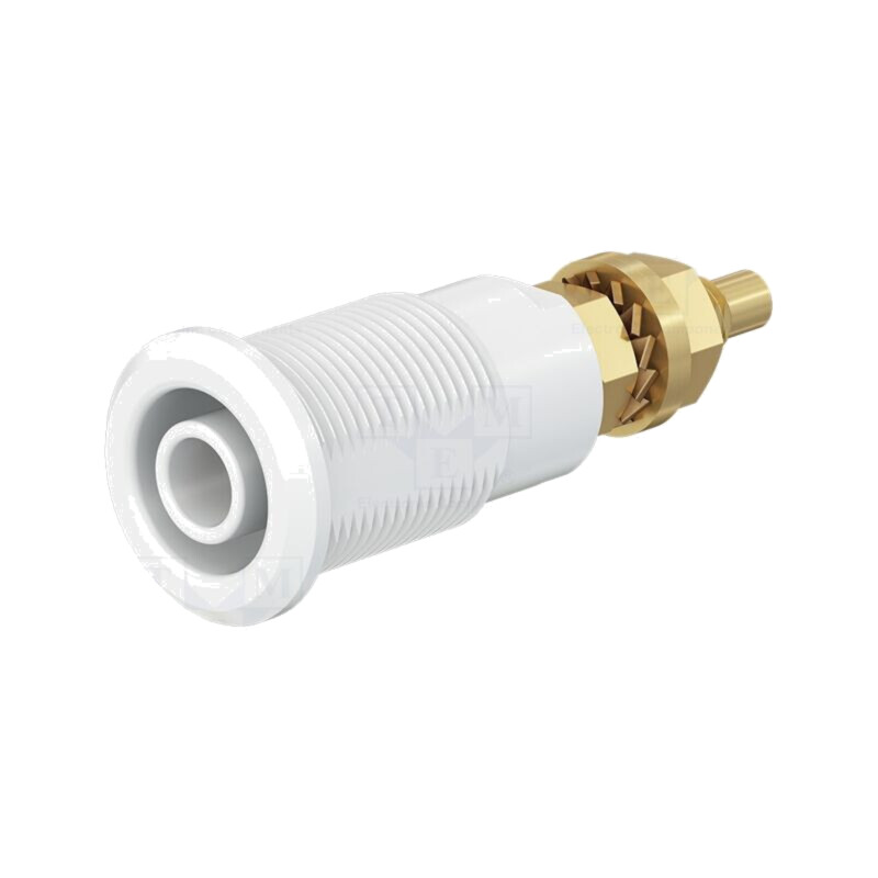 Conector: banană 4mm; soclu; 32A; gri; aurit; lipite,M4,înşurubare