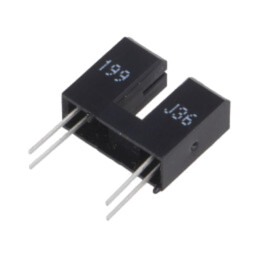 Senzor: fotoelectric; transmiţător-receptor (cu slot); DARK-ON