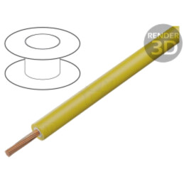 Cablu; litat; Cu; 0,75mm2; PVC; galben; 1000V; 100m; Clasa: 6