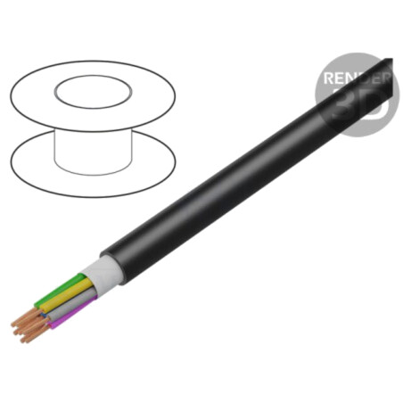 Cablu; UNITRONIC® ROBUST; 5x0,34mm2; neecranat; 350V; Cu; litat