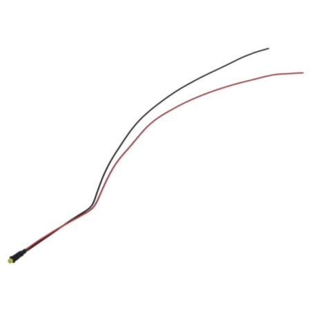Lampă de control: LED; galbenă; 2VDC; PM3; cabluri; 300mm; plastic