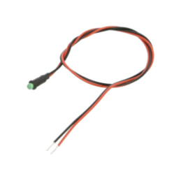 Lampă de control: LED; verde; 2,1VDC; PM3; cabluri; 300mm; plastic