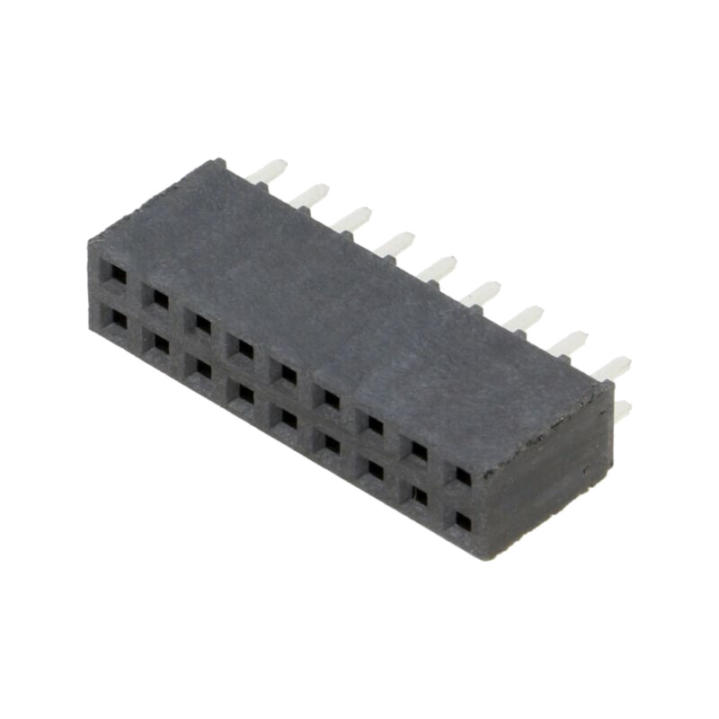 Conector: şiruri pini; soclu; mamă; PIN: 18; drept; THT; 2,54mm; 2x9