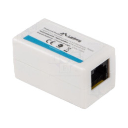 Cuplor RJ45; albă; Cat: 6; RJ45 soclu,din ambele părţi