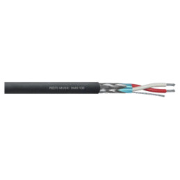 Cablu: DMX; 2x0,25mm2; litat; 110Ω; -25÷65°C; Culoare: negru; 500m